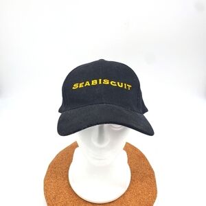 Seabiscuit Hat Movie Promo 2003 Dreamworks Baseball Cap Adjustable Black Vintage
